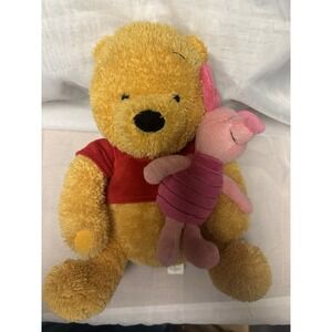 Hallmark Disney Winnie The Pooh & Piglet 12"‎ Plush Stuffed FOREVER FRIENDS